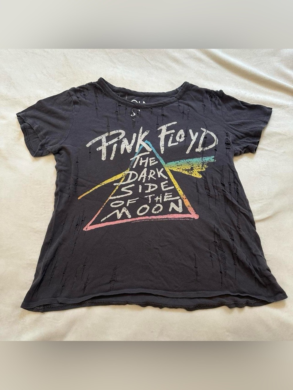 Pink Floyd Distressed Graphic Short Sleeve T-Shirt